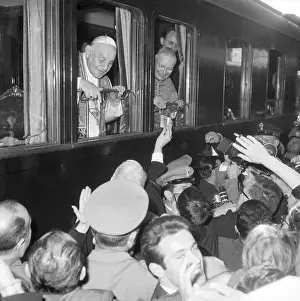 Trip Prints: Pope John XXIII Greets Crowds From Train