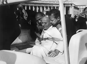 Pope Jon Paul II Assisted By Aides After Shooting