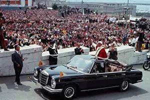 Pope Paul VI Blessing Crowds of Sardinians