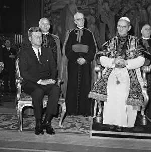 Pope Paul VI Talking with John Kennedy