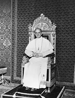 Pope Paul VI on Throne