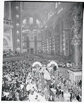 Pope Pius XII Being Carried on the Gestatorial Chair