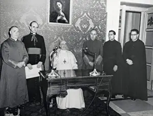 Pope Pius XII Delivering a Radio Message