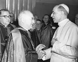 Pope Prints: Pope Pius XII Greets Francis Spellman