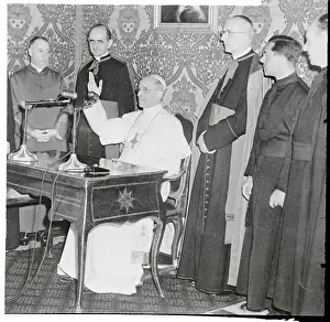 Pope Pius XII Making Radio Broadcast