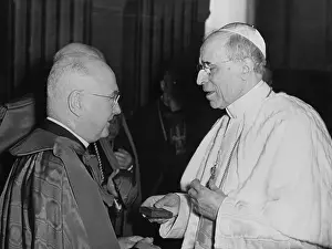 Pope Pius XII Talking With Francis Cardinal Spellman