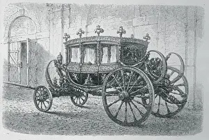 Pope's Carriage Parked Outside Building