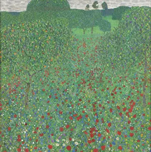 Klimt Prints: Poppy Field