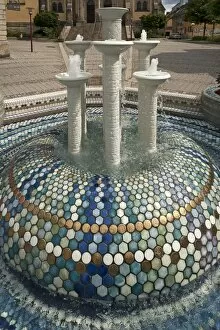 Images Dated 22nd August 2014: Porcelain fountain, Selb, Upper Franconia, Bavaria, Germany