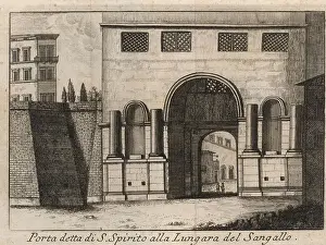 City Walls Prints: Porta detta di S. Spirito alla Lungara del Sangallo