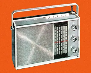 Illustration And Pain Prints: Portable Radio