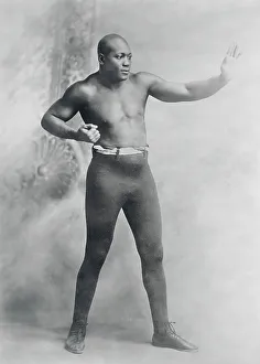 Jack Johnson モノクロポスター Jack Johnson, Heavyweight Champion of the World' Posters