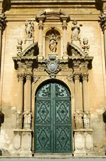 Ragusa Prints: Portal Cathedral San Giovanni Ragusa Italy