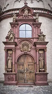 Portal of Saint Marys church in the Marienberg Fortress in WAOErzburg, Germany