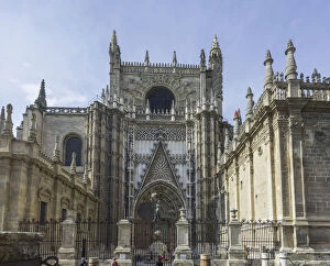 Images Dated 27th April 2013: Side portal of Santa Maria de la Sede, Seville Cathedral, Seville, Seville province, Andalucia
