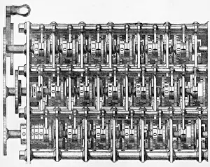 Inventor Prints: Portion of the Difference Engine No. 1