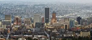 Images Dated 6th December 2015: Portland Downtown Cityscape Panorama