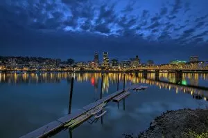 Images Dated 24th March 2014: Portland Waterfront at Blue Hour