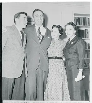 Hartford Prints: Portrait of Abraham Ribicoff With His Family