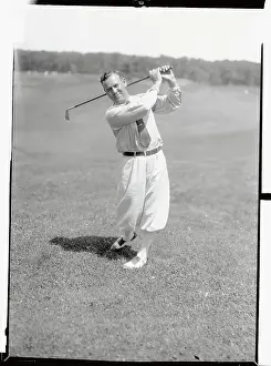 Minnesota Prints: Portrait of Al Espinosa Swinging Golf Club