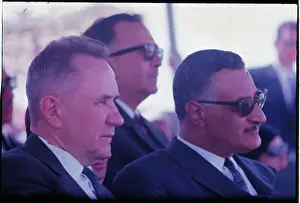Portrait of Aleksey Kosygin with Gamal Abdel Nasser