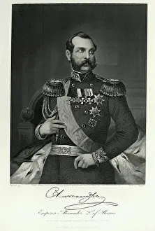 Medal Prints: Portrait of Alexander II, Emperor Of Russia