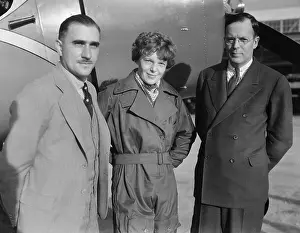 Portrait of Amelia Earhart with Colleagues