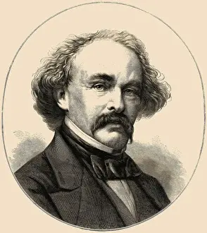 Intelligence Prints: Portrait of American Author Nathaniel Hawthorne