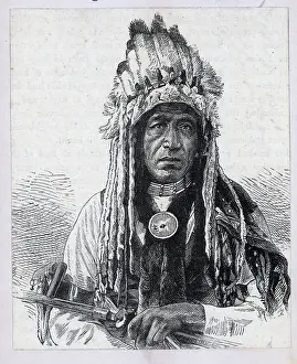 Portrait Of American Indian Chief