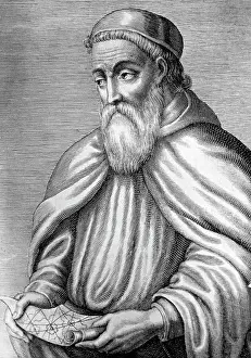 Cape Prints: Portrait of Amerigo Vespucci Holding a Map