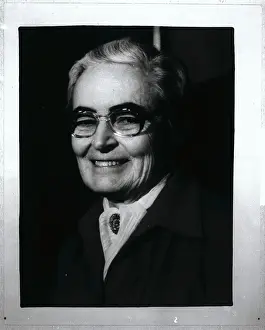 Harrison Prints: Portrait of Anna J. Harrison Smiling and Wearing Eyeglasses