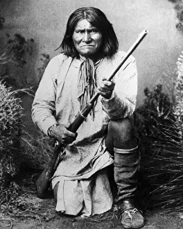 Native Am Prints: Portrait Of Apache Chief Geronimo