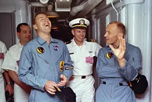 Portrait of Astronauts James Lovell and Buzz Aldrin