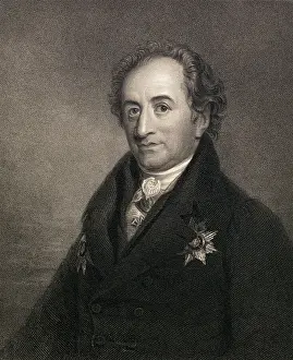 Portrait of Author Johann Wolfgang Von Goethe with Document in Hand