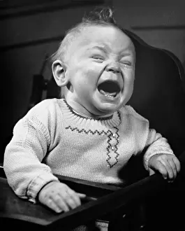 Portrait of baby crying