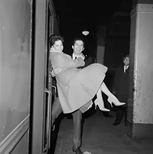Portrait of Ben Gazzara Carrying Janice Rule