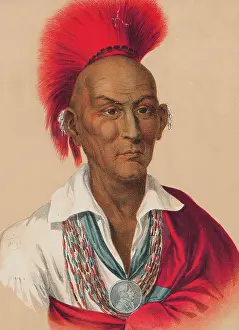 Medal Prints: Portrait of Black Hawk by Charles Bird King