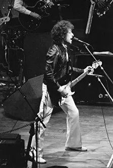 Portrait of Bob Dylan Performing in Concert