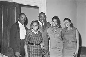 Portrait of Boxing Champion Sonny Liston Posing with His Family
