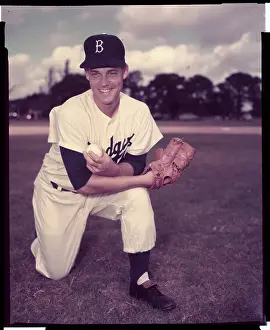 Portrait of Brooklyn Dodger Ken Lehman