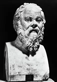 Sculpture Bust Prints: Portrait Bust Of Socrates