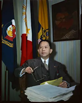 Carlos Pena Romulo Prints: Portrait of Carlos Romulo