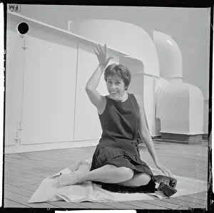 Portrait of Carol Burnett Waving