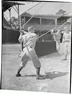 Bradenton Prints: Portrait of Casey Stengel Batting