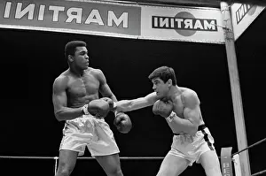 Portrait of Cassius Clay Boxing Karl Mildenberger