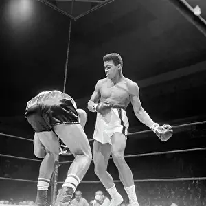 Portrait of Cassius Clay Boxing Sonny Banks