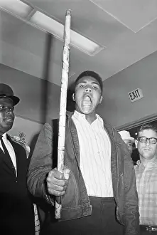 Portrait of Cassius Clay with Mouth Open