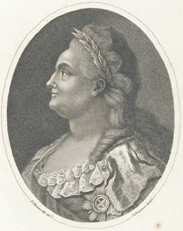 Empress Of Russia Prints: Portrait of Catherine the Great