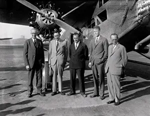Curtiss Prints: Portrait of Charles Lindbergh and Others