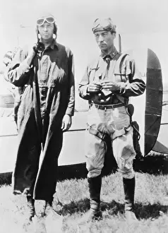 Portrait of Charles Lindbergh with Clarence Marshall Young